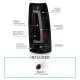 GMC Yukon Denali 1999-2000 Black Smoked LED Tail Lights DRL Tube