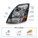 Volvo VNL 2004-2017 Projector Headlights LED Halo