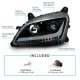 Peterbilt 587 2011-2018 Black Projector Headlights LED DRL Signals