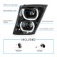 Volvo VNX 2013-2017 Black LED Halo Fog Lights