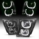 Volvo VNX 2013-2017 Black LED Halo Fog Lights
