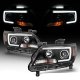 Chevy Colorado 2015-2022 Black LED Tube DRL Projector Headlights