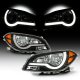 Chevy Malibu 2008-2012 Black Headlights LED DRL