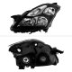 Nissan Altima Sedan 2007-2009 Black Headlights