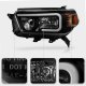 Toyota 4Runner 2010-2013 Black Headlights LED DRL