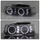 Chevy Silverado 1999-2002 Black LED Halo Projector Headlights Bumper Lights
