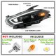 Dodge Dart 2013-2016 Black HID Projector Headlights