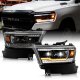 Dodge Ram 1500 2019-2023 Black Full LED Headlights Upgrade Sequential Signals