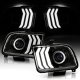 Ford Mustang 2005-2009 Black Projector Headlights Tri DRL
