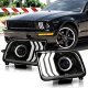 Ford Mustang 2005-2009 Black Projector Headlights Tri DRL