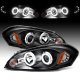 Chevy Impala 2006-2013 Black Projector Headlights Halo and LED