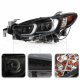 Mazda 6 2014-2017 Black LED DRL Projector Headlights