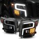 Nissan Titan 2016-2022 Black Smoked Projector Headlights LED DRL SIgnals