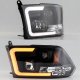 Dodge Ram 2500 2010-2018 Black Projector Headlights Tube DRL Switchback Signals