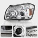Dodge Magnum 2005-2007 Clear Halo Projector Headlights with LED