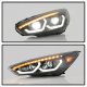 Ford Focus 2015-2018 Black LED Headlights DRL Sequential Signals