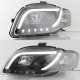 Audi A4 2006-2008 Black Projector Headlights LED DRL