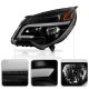Chevy Equinox 2010-2017 Black Headlights LED DRL
