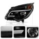 Chevy Equinox 2010-2015 Black Headlights LED DRL