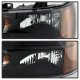 GMC Sierra Denali 2008-2013 Black Headlights
