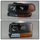 GMC Sierra 1500HD 2001-2007 Black Headlights LED Bumper Lights