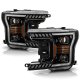 Ford F150 2018-2020 Black Projector LED Headlights Amber Sequential Signals