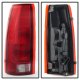 Chevy 1500 Pickup 1988-1998 Red Clear Tail Lights