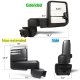 Chevy Silverado 3500HD 2020-2025 Chrome Towing Mirrors LED Lights Power Heated Glass
