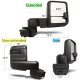 GMC Sierra 3500HD 2020-2024 Towing Mirrors Smoked LED Lights Power Heated Glass