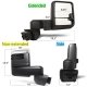Chevy Silverado 3500HD 2020-2025 Chrome Towing Mirrors Smoked LED Lights Power Heated Glass