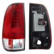 Ford F150 1997-2003 Red Clear LED Tail Lights Tube