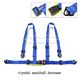 Blue 4 Point Racing Seat Belt Harness