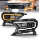 Ford Ranger XL 2019-2023 Black Projector Headlights LED DRL Switchback Signals