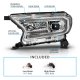 Ford Ranger XL 2019-2023 Projector Headlights LED DRL Switchback Signals