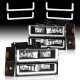 Chevy Suburban 1992-1993 Black LED DRL Headlights Bumper Lights