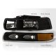 Chevy Suburban 2000-2006 Black Headlights Set