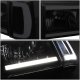 Ford F150 1987-1991 Black Smoked LED Tube DRL Headlights
