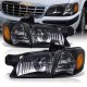 Chevy Venture 1997-2005 Black Headlights Set
