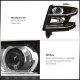 Chevy Suburban 2015-2020 Black Projector Headlights LED Bar