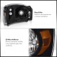 Dodge Ram 3500 2006-2009 Black Euro Headlights