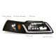 Ford Mustang 1999-2004 Black Headlights LED DRL