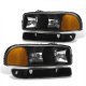 GMC Yukon 2000-2006 Black Headlights Bumper Lights