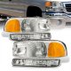 GMC Sierra 1500HD 2001-2007 Headlights Clear Bumper Lights
