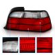 BMW 3 Series Coupe 1992-1998 Red and Clear Euro Tail Lights