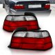 BMW 3 Series Coupe 1992-1998 Red and Clear Euro Tail Lights