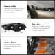 Honda Civic Coupe 2006-2011 Black Headlights LED DRL