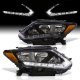 Nissan Rogue 2014-2016 Headlights LED DRL Black