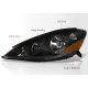 Toyota Sienna 2006-2010 Black Euro Headlights
