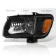 Toyota Tacoma 2001-2004 Black Headlights and Fog Lights