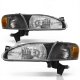 Toyota Corolla 1998-2000 Black Headlights Corner Lights
